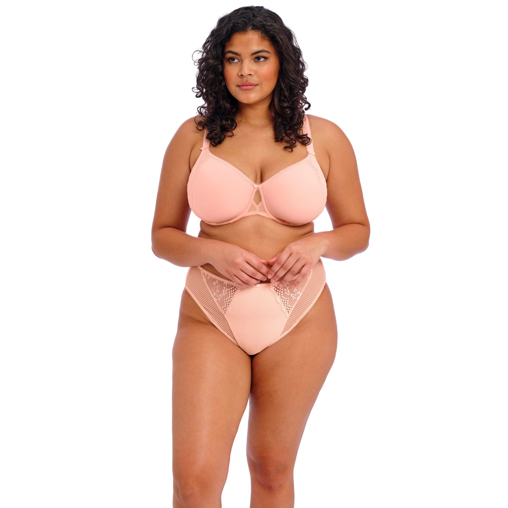 Elomi Charley Bandless Spacer Moulded Bra in Ballet Pink - Front View