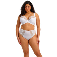 Elomi Lucie Stretch Plunge Bra in White - Front View