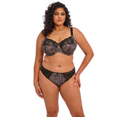 Elomi Morgan Stretch Banded Bra in Ebony - Front View