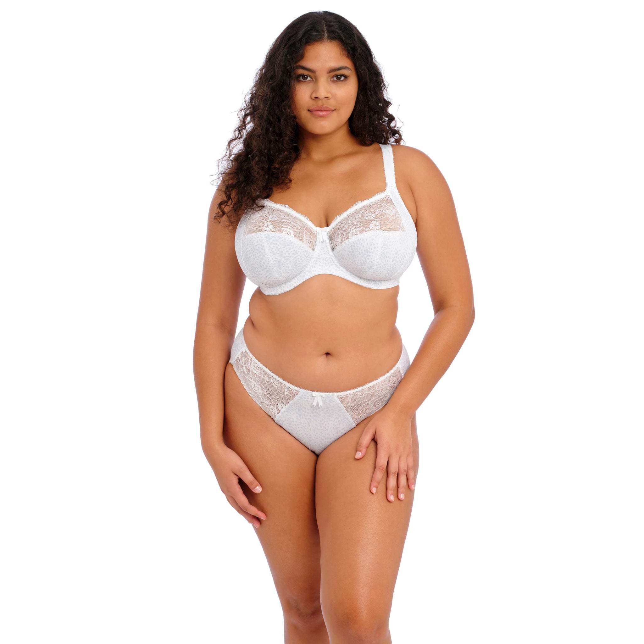 Elomi Morgan Stretch Banded Bra in White - Front View