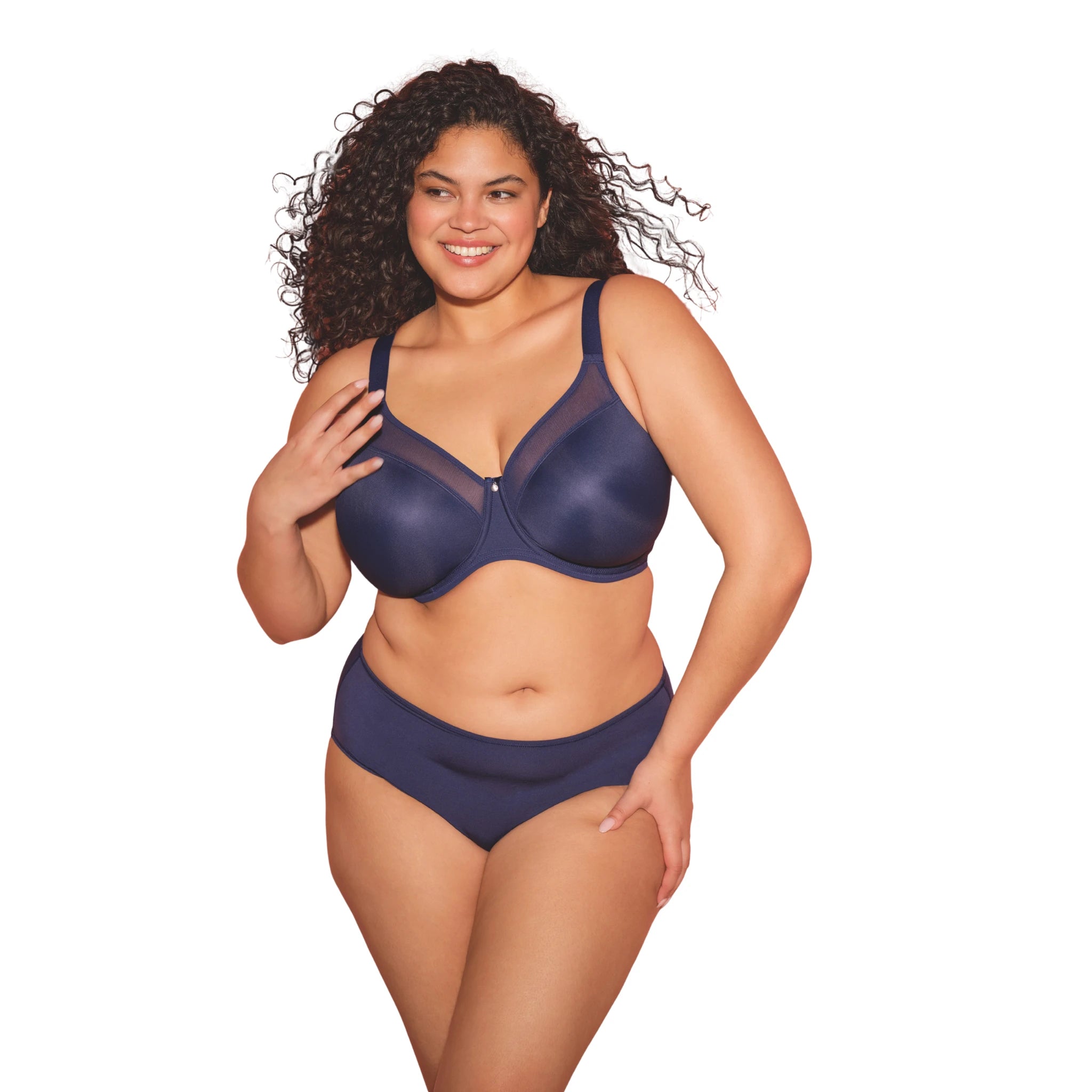 Elomi Smooth Moulded Bra in Midnight - Styled View