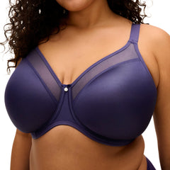 Elomi Smooth Moulded Bra in Midnight - Close Up