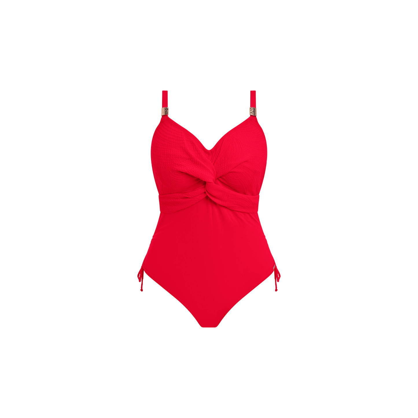Fantasie Ottawa Underwire Twist Front Swimsuit With Adjustable Leg - Radiant Red