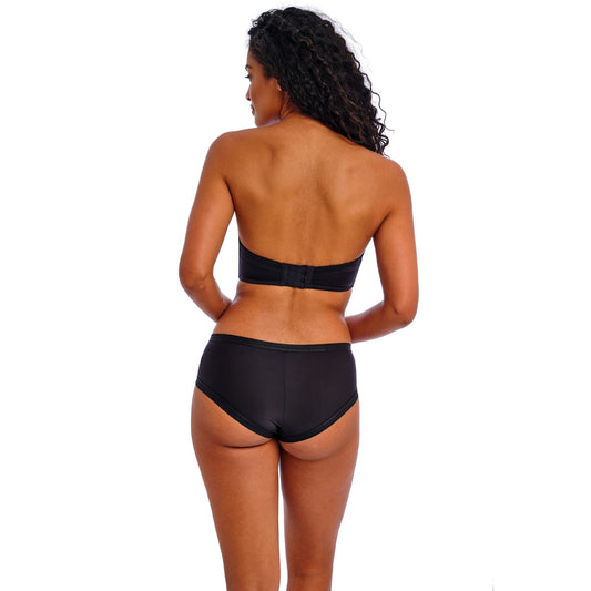 Freya Deco Molded Strapless Bra in Black - Back View