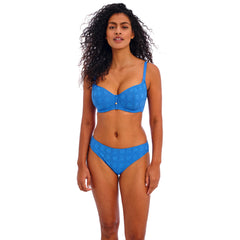 Freya Nomad Nights Underwire Sweetheart Padded Bikini Top in Atlantic - Front View