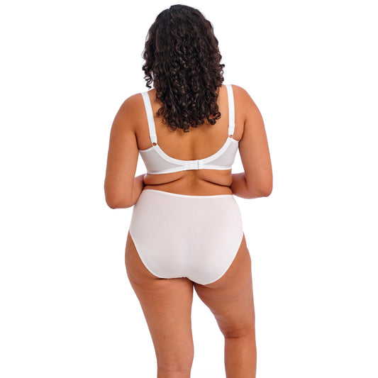 Goddess Keira Banded Bra in White - Back View