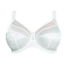 Goddess Keira Banded Bra in White - Cut Out