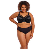 Goddess Keira Banded Bra in Black - Front View