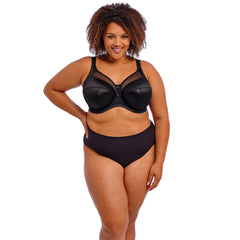 Goddess Keira Banded Bra in Black - Front View