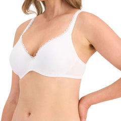 Berlei Barely There Lace Contour Bra in White - Side View