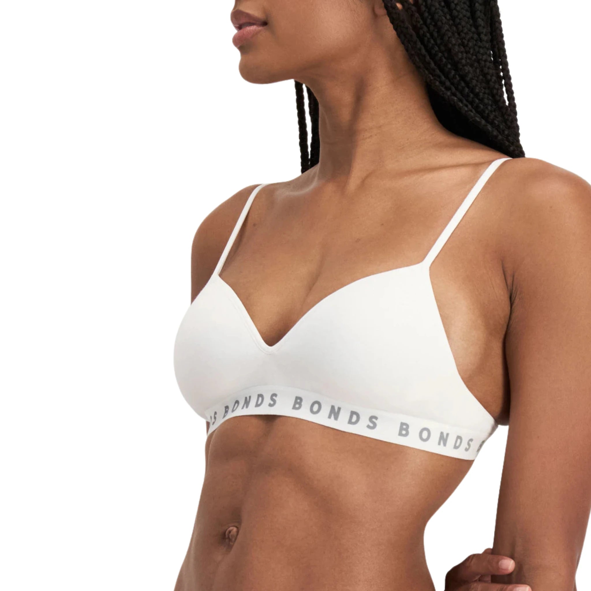 Bonds Hipster Flex It Wirefree Bra in White - Close Up