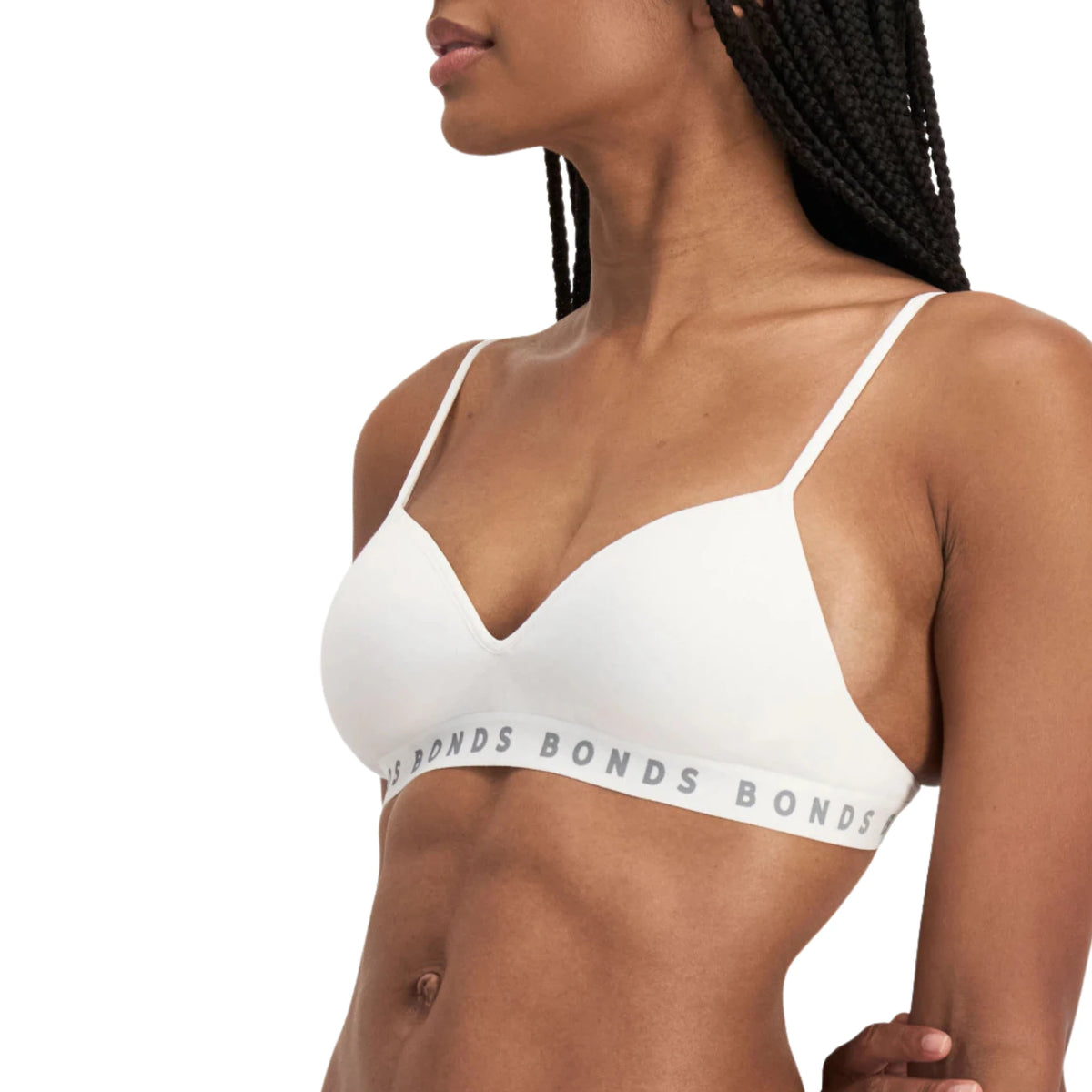 Bonds Hipster Flex It Wirefree Bra in White - Close Up