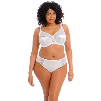 Elomi Cate Full Cup Banded Bra in White - Front View