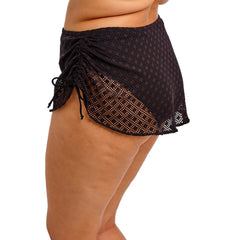 Elomi Bazaruto Skirted Bikini Brief in Black - Side View