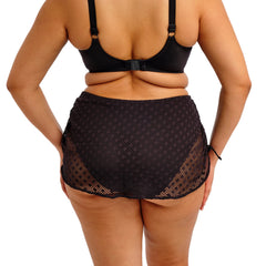 Elomi Bazaruto Skirted Bikini Brief in Black - Back View