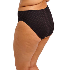 Elomi Bazaruto Mid Rise Bikini Brief in Black - Side View