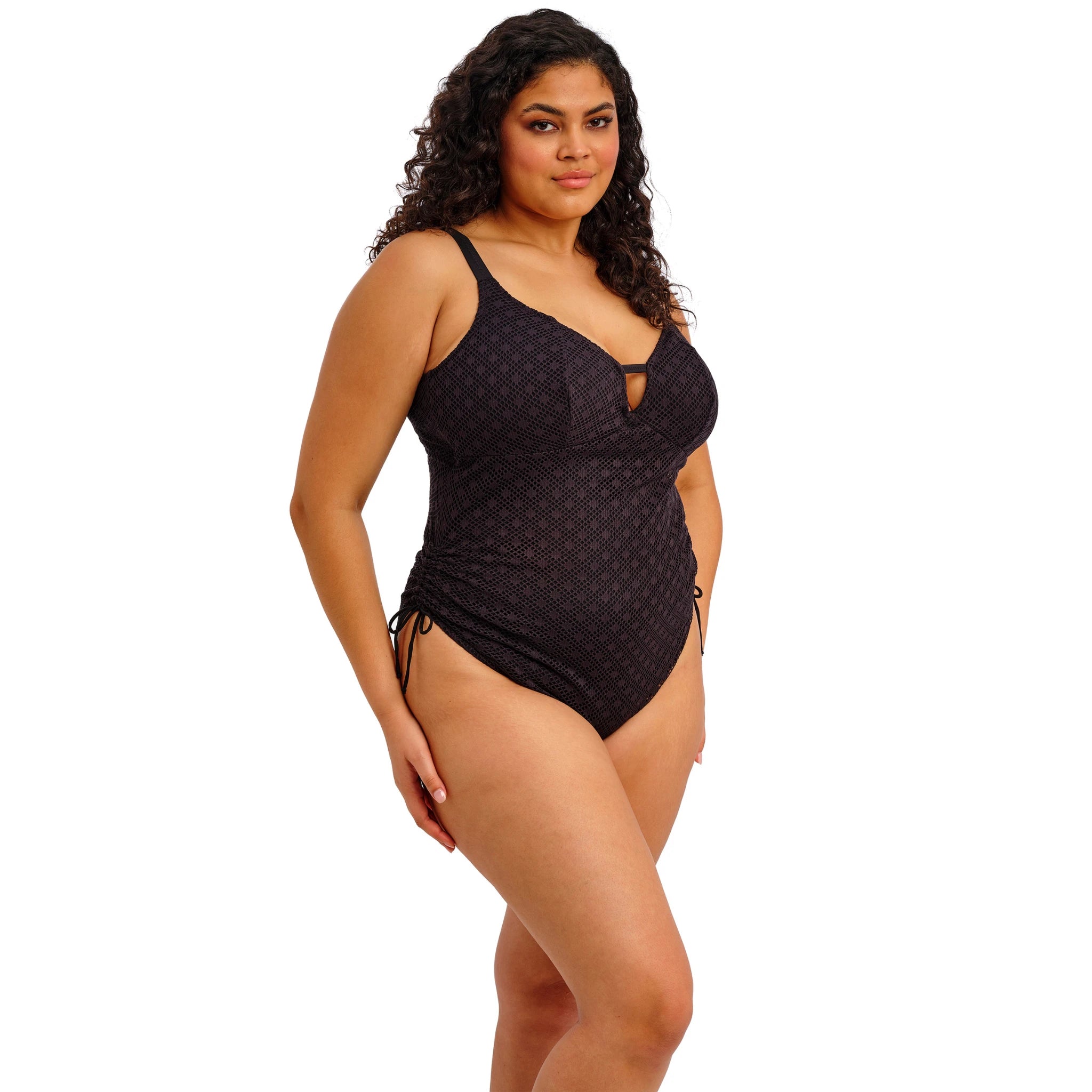 Elomi Bazaruto Non Wired Swimsuit in Black - Styled View
