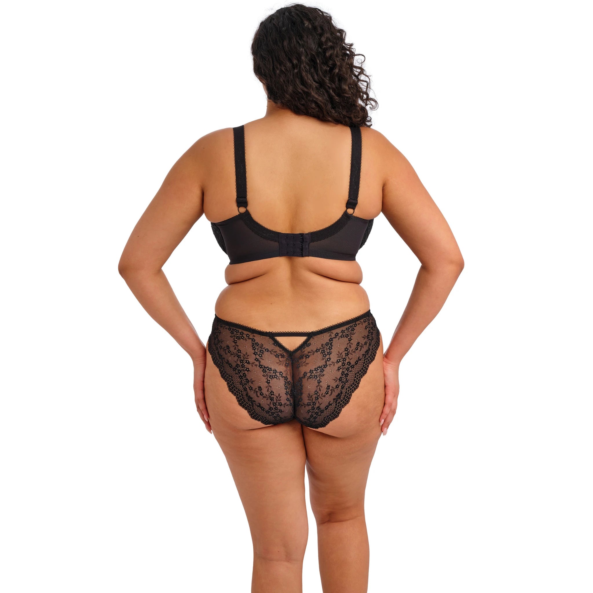 Elomi Charley Bandless Spacer Moulded Bra in Balck - Back View