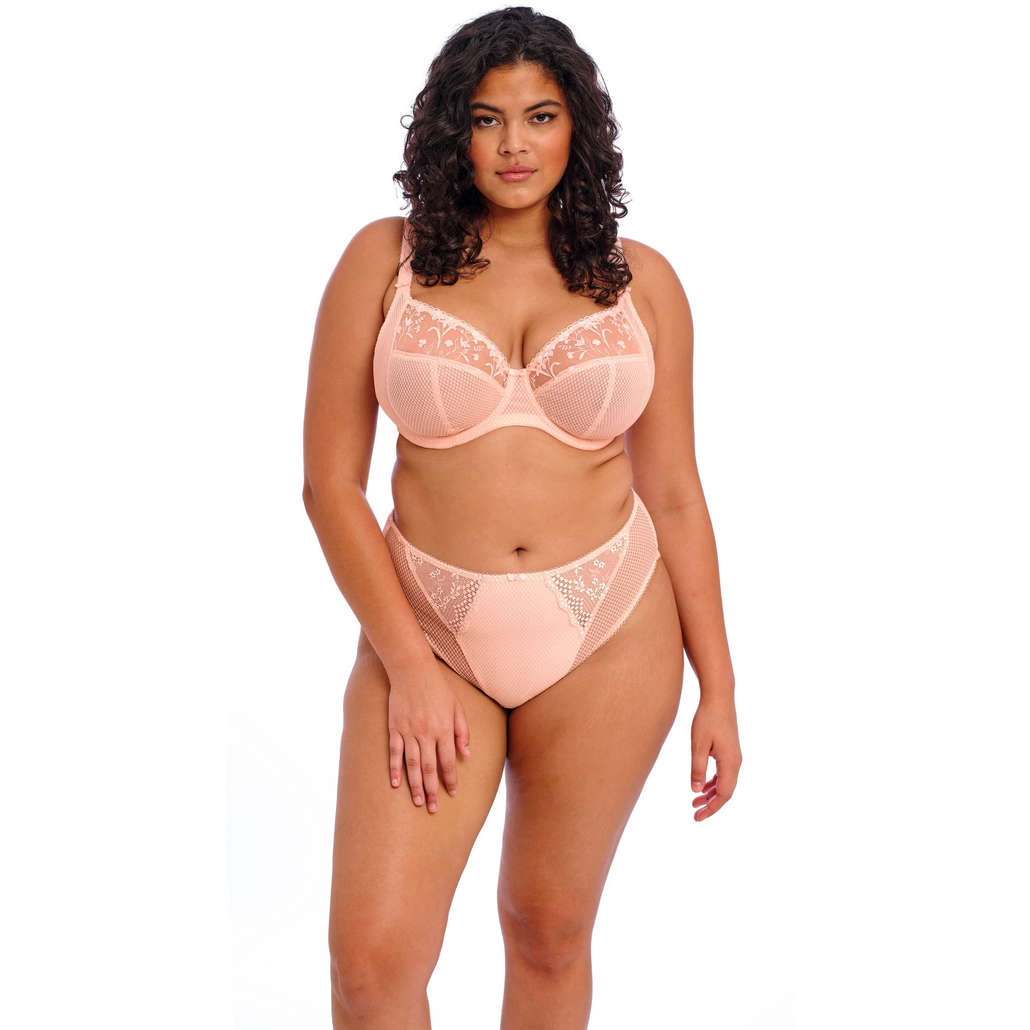 Elomi Charley Stretch Plunge Bra in Ballet Pink - Front View
