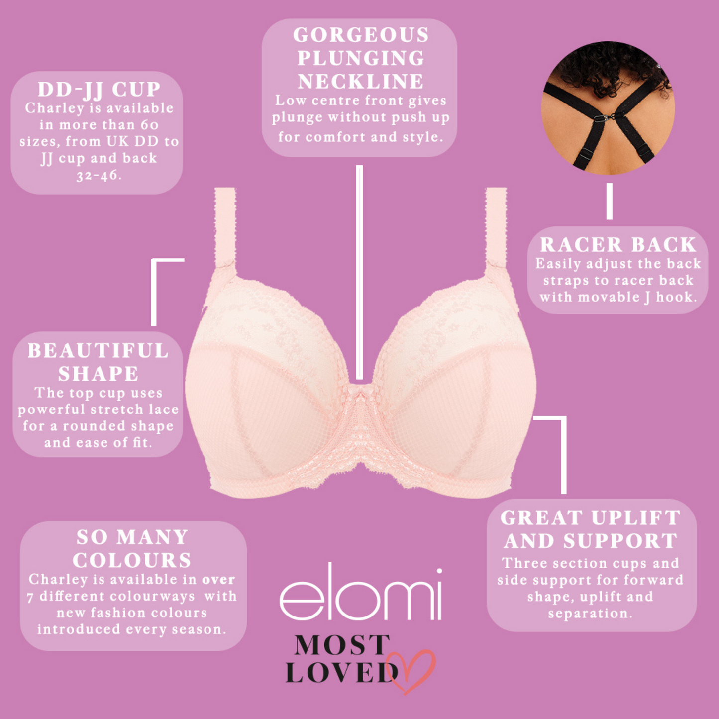 Elomi Charley Underwire Plunge Bra