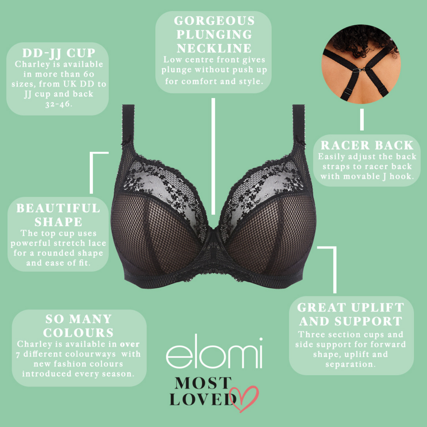 Elomi Charley Underwire Plunge Bra