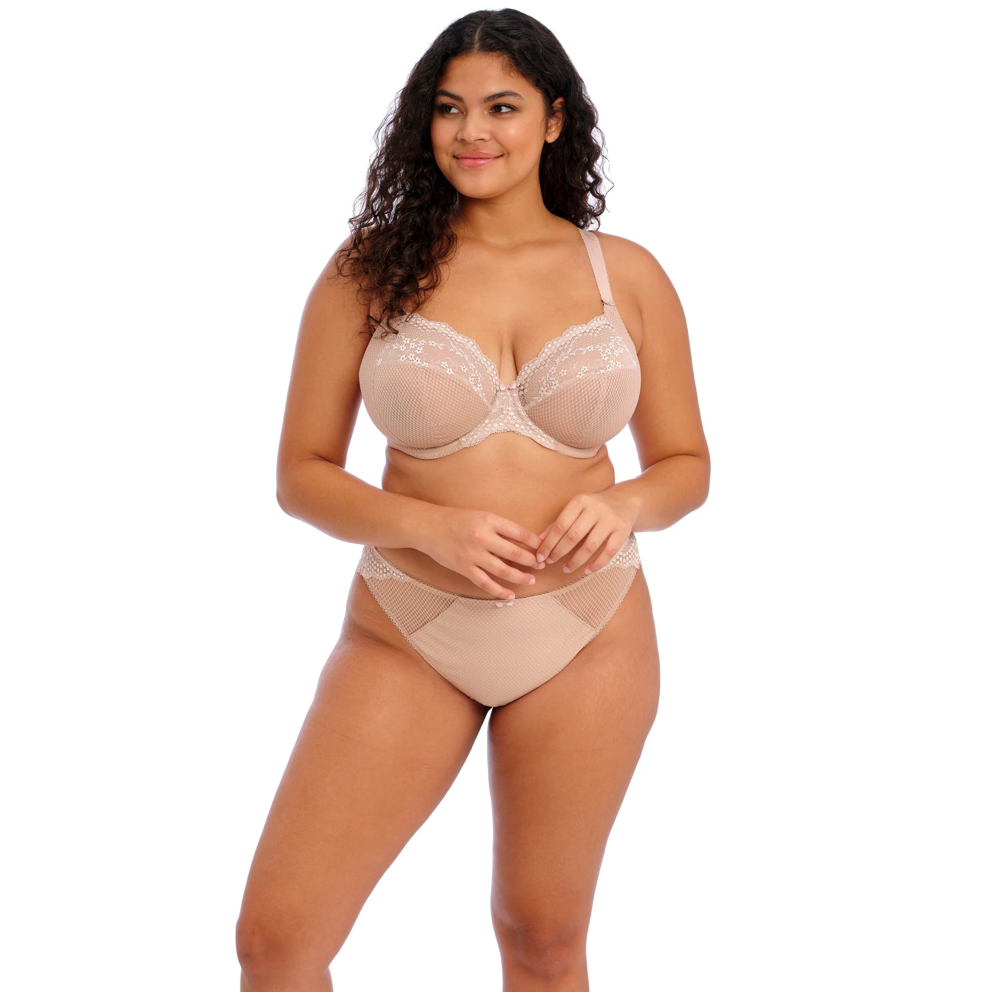 Elomi Charley Stretch Plunge Bra in Fawn - Front View