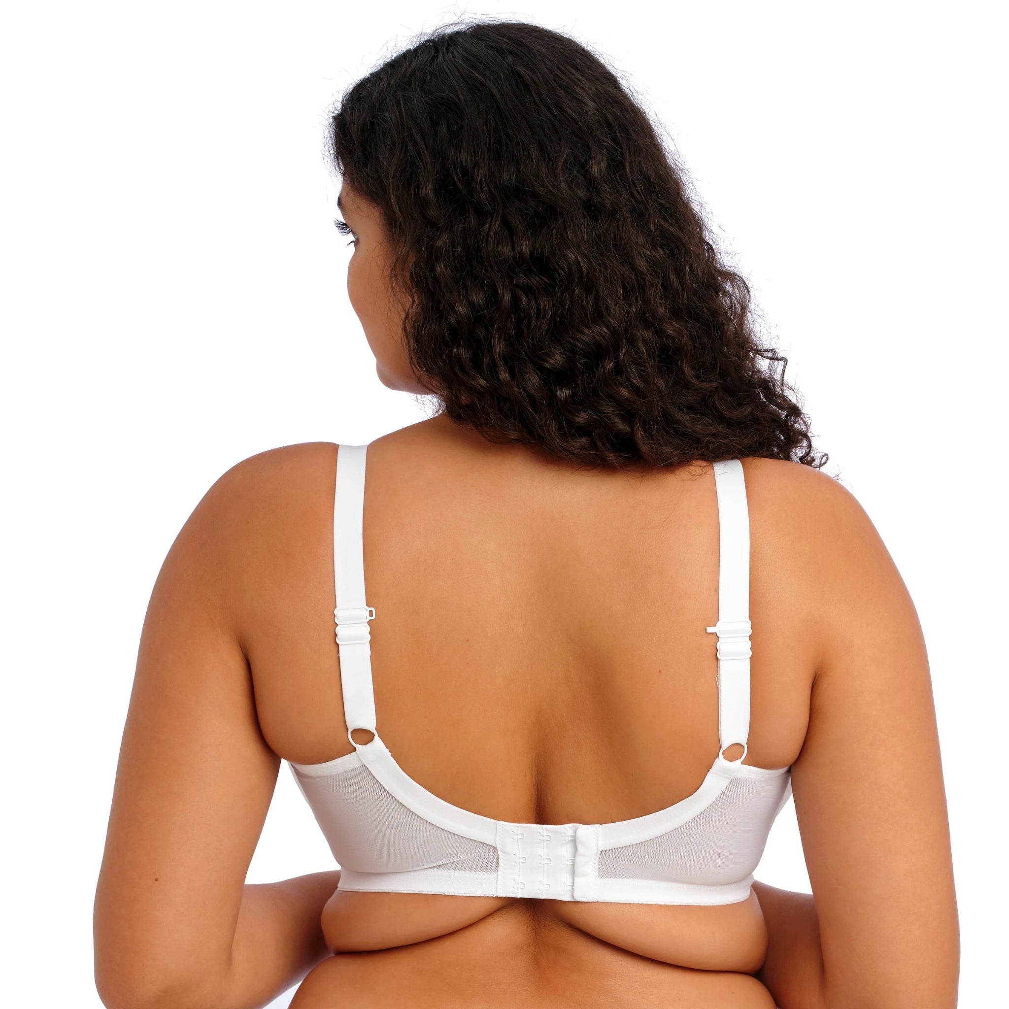 Elomi Energise Sports Bra in White - Back View