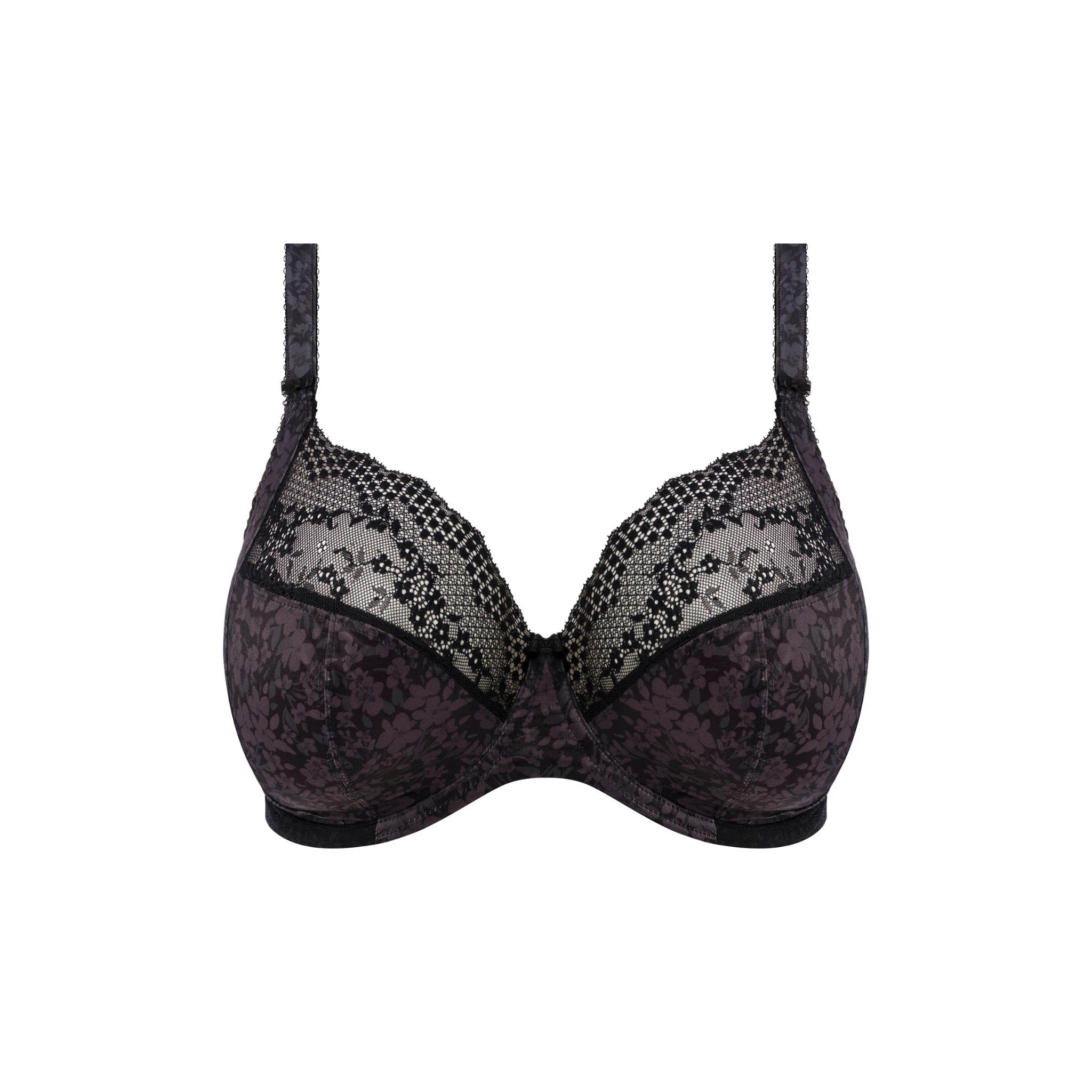 Elomi Lucie Stretch Plunge Bra in Black - Cut Out