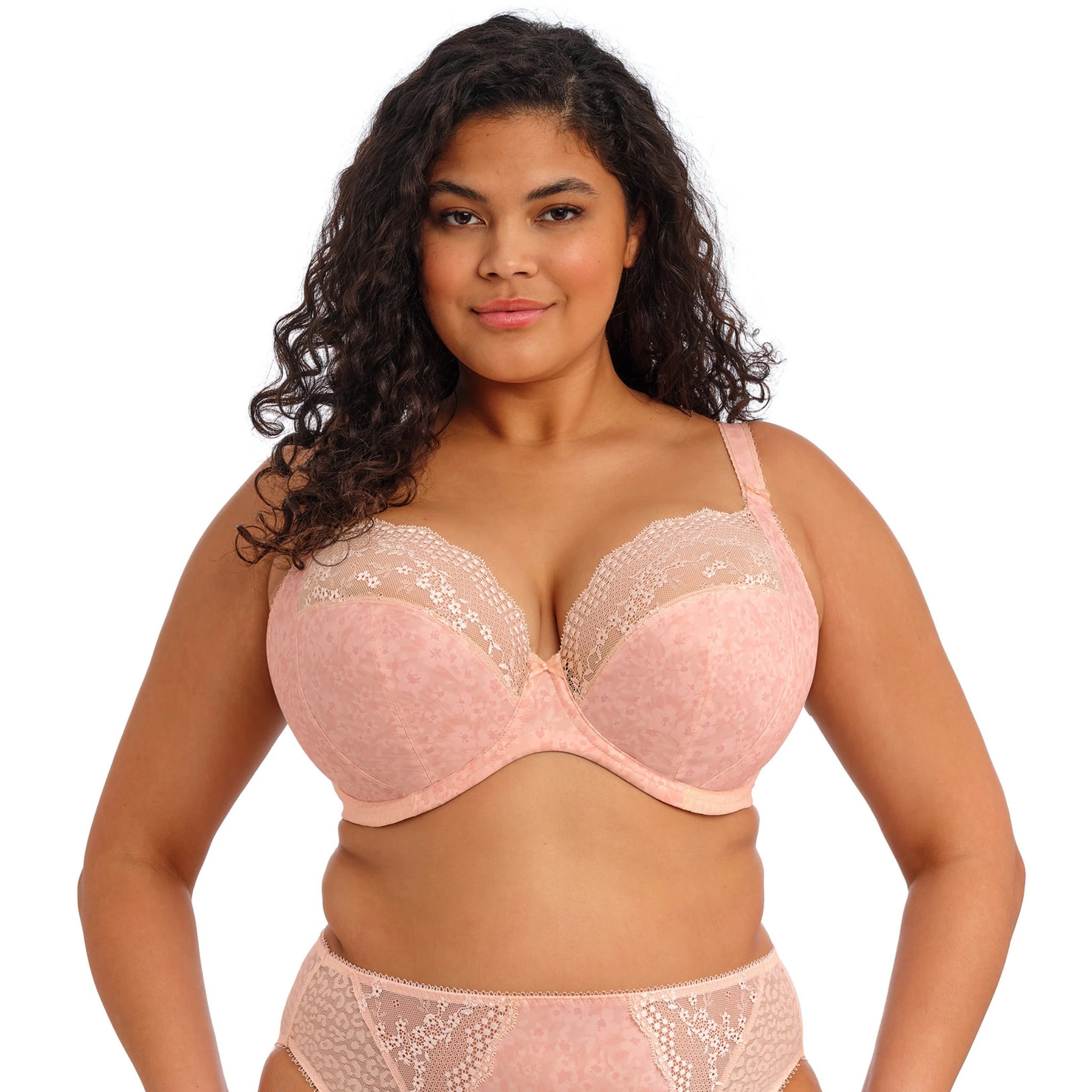 Elomi Lucie Stretch Plunge Bra in Pale Blush - Close Up