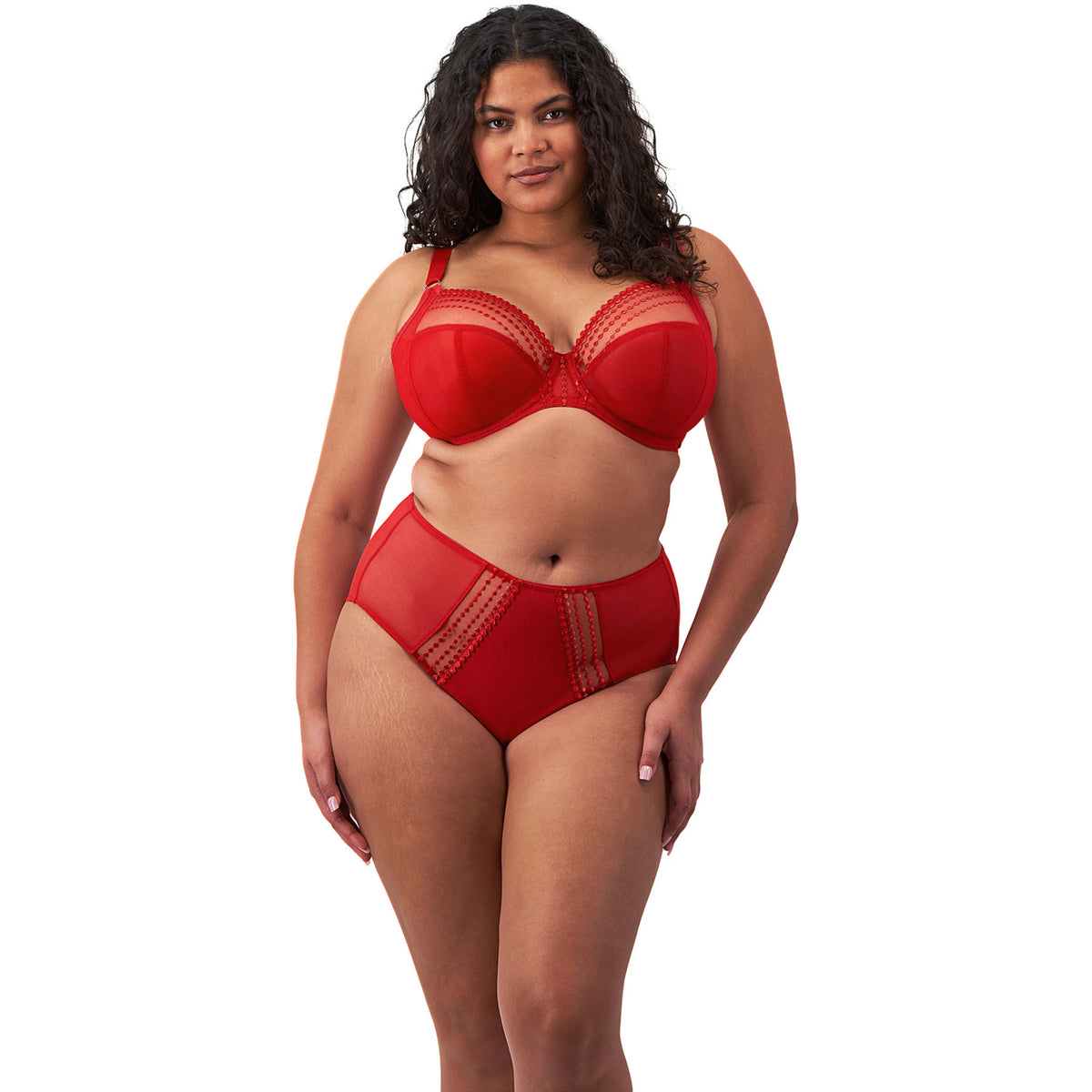 Elomi Matilda Plunge Bra in Haute Red - Front View