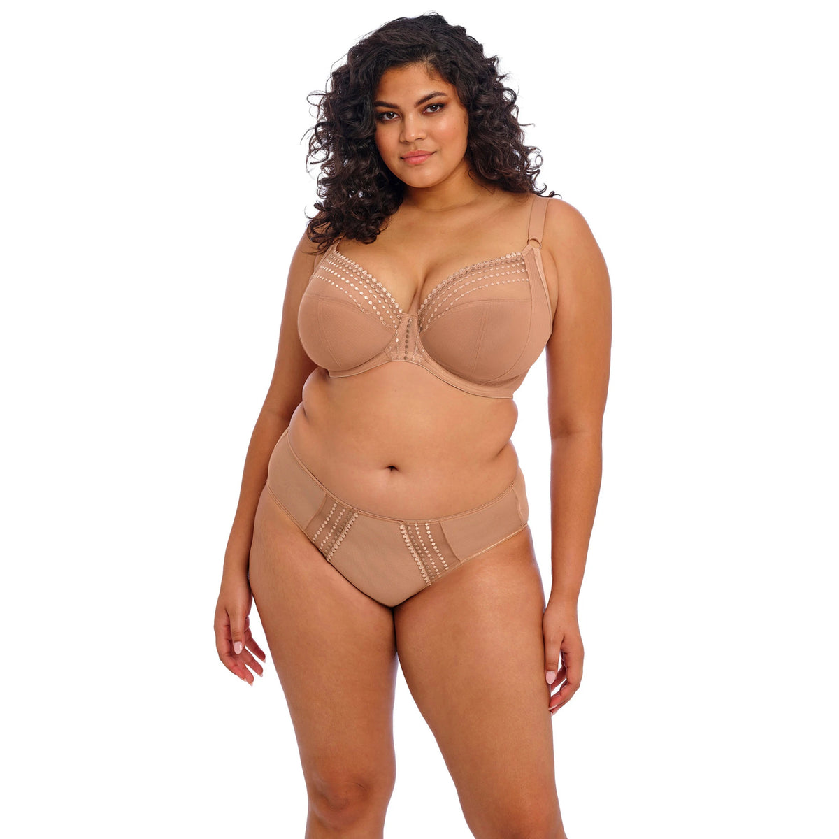 Elomi Matilda Plunge Bra in Cafe Au Lait - Front View