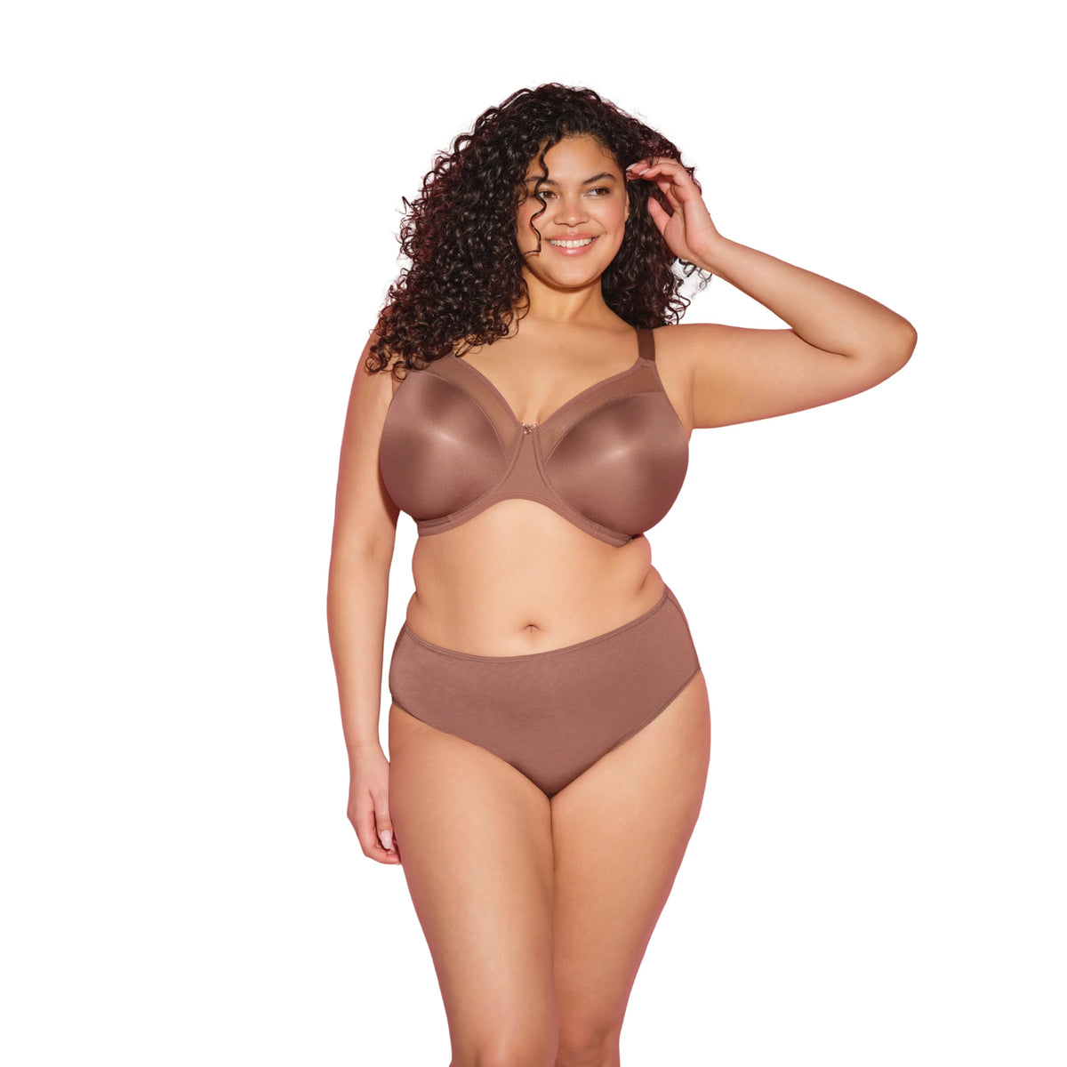 Elomi Smooth Moulded Bra in Clove - Styled View