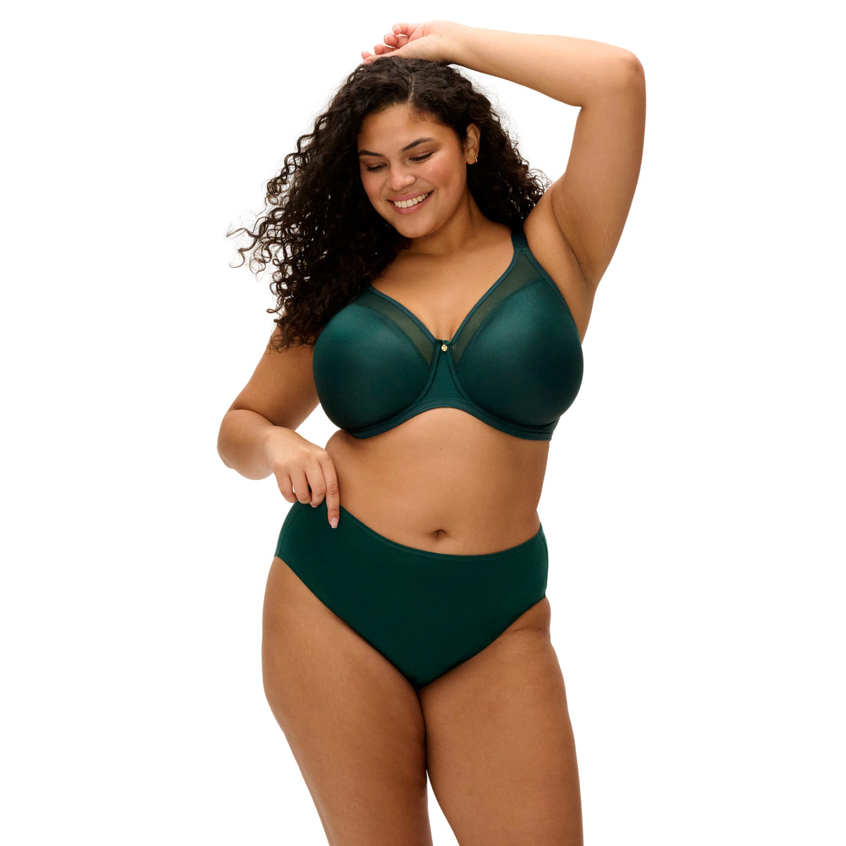 Elomi Smooth Moulded Bra in Deep Emerald - Styled View