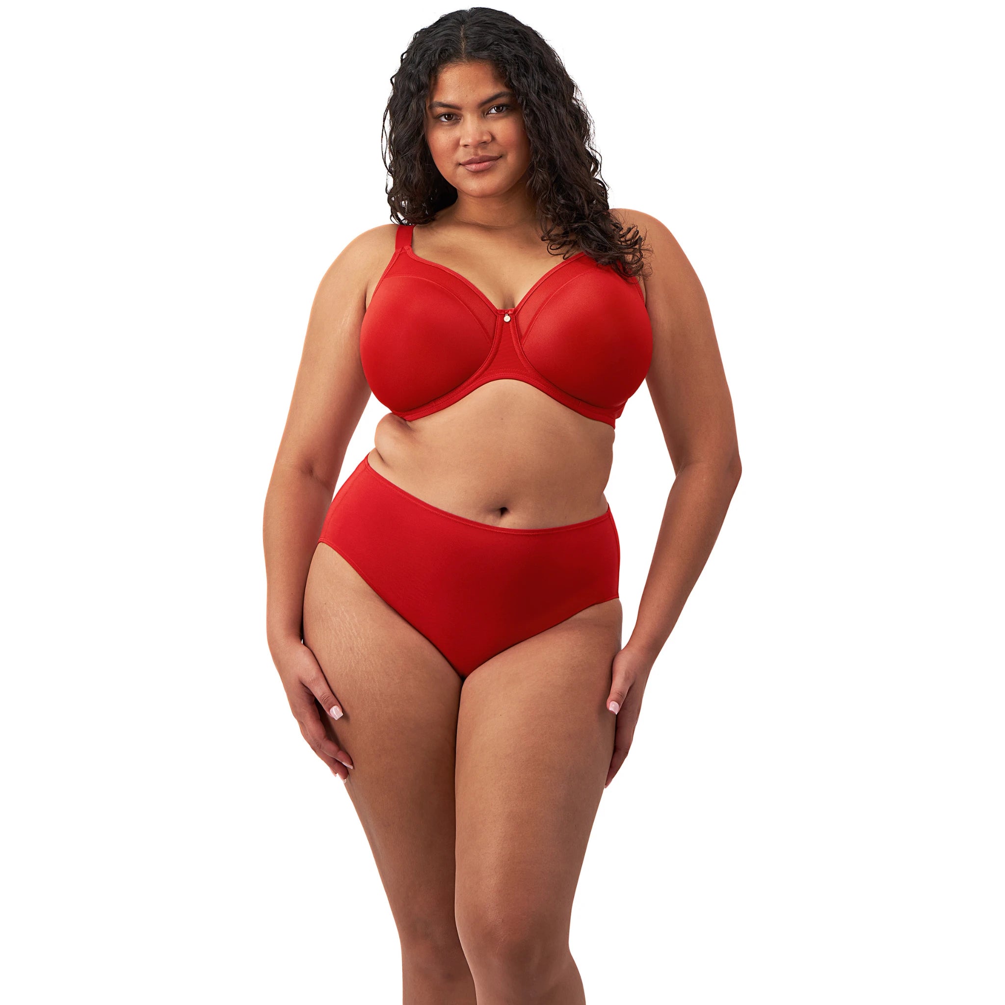 Elomi Smooth Moulded Bra in Haute Red - Styled View