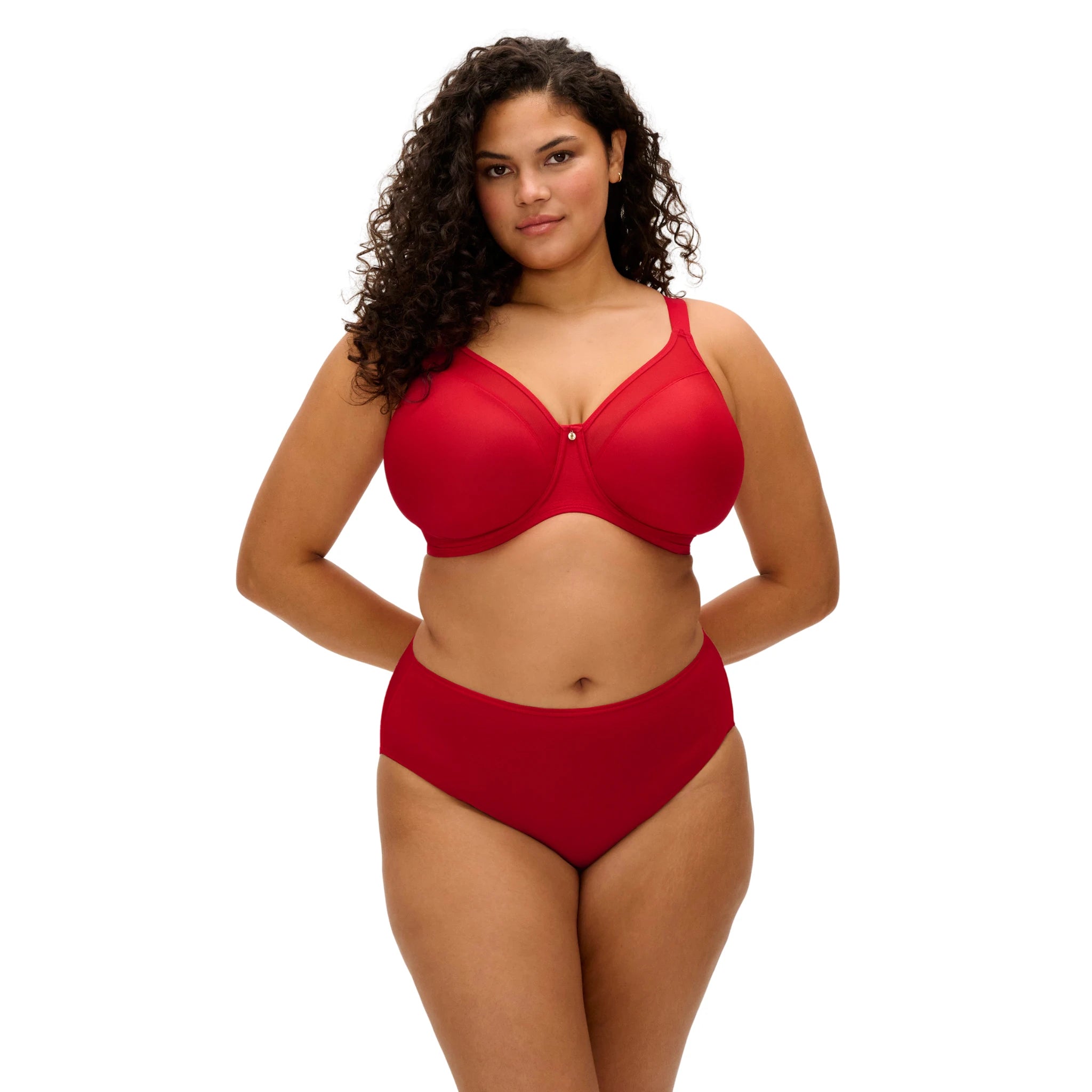 Elomi Smooth Moulded Bra in Haute Red - Front View