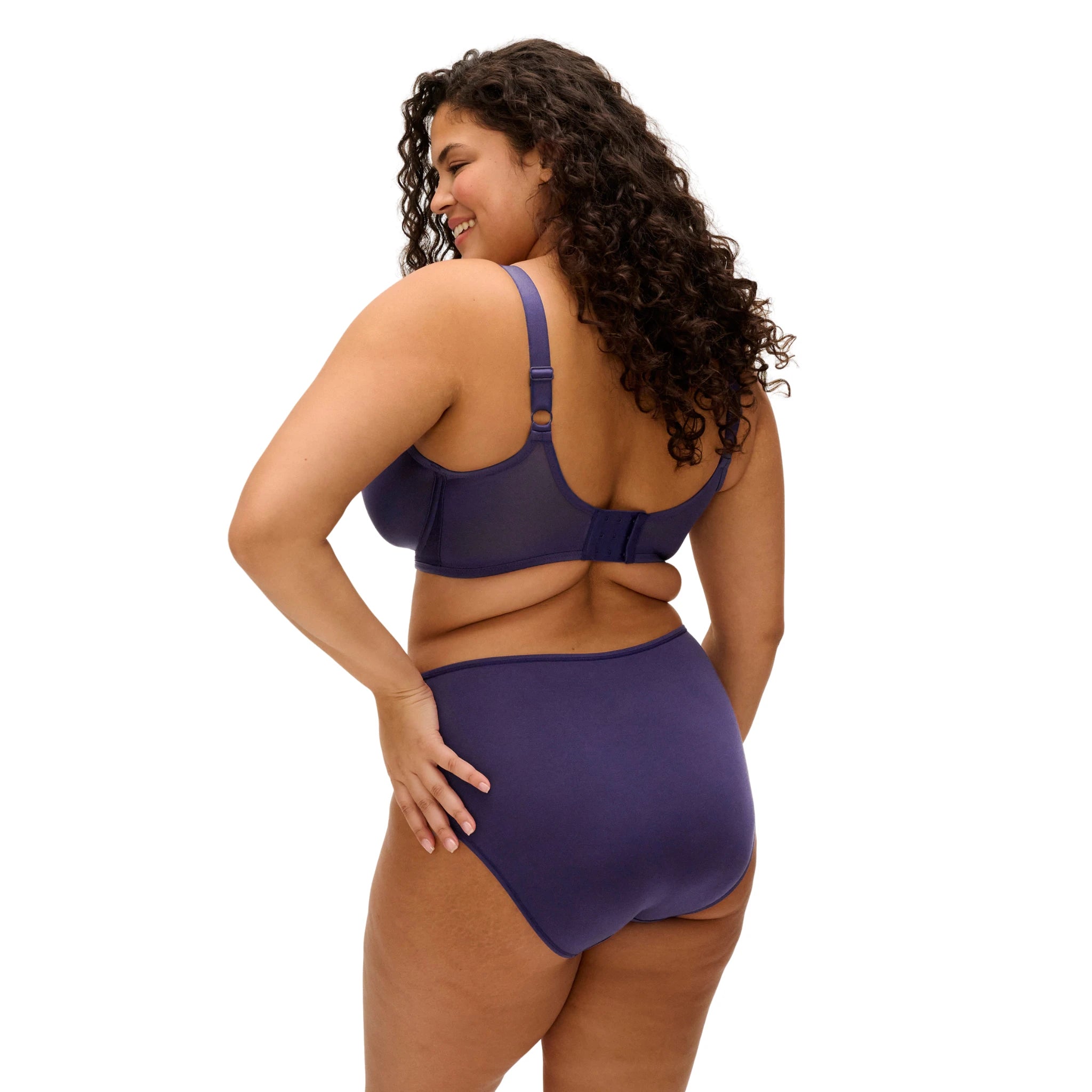 Elomi Smooth Moulded Bra in Midnight - Back View