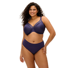 Elomi Smooth Moulded Bra in Midnight - Front View