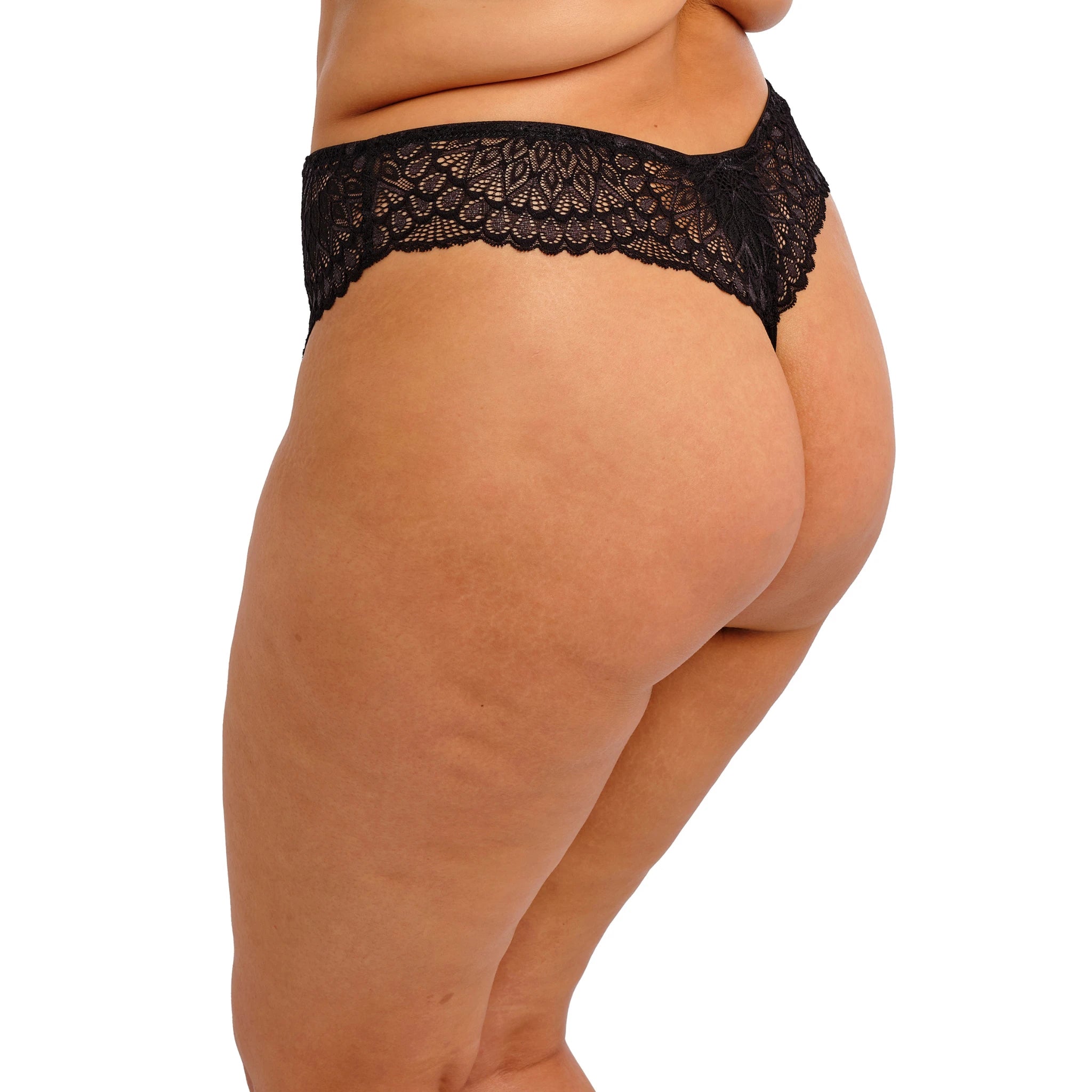 Elomi Tiernie Thong in Black - Side View