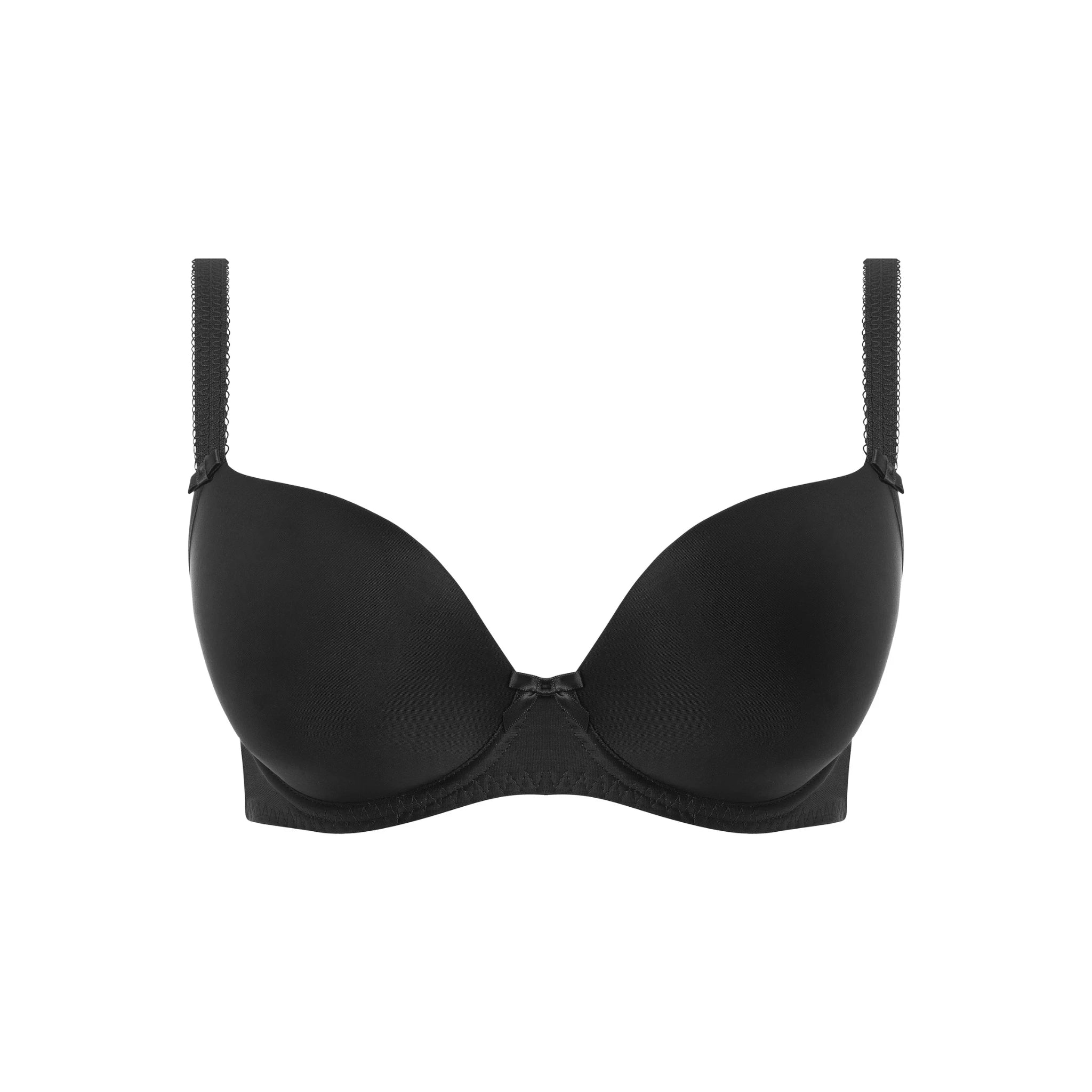 Freya Deco Underwire Moulded Plunge Bra in Black - Cut Out