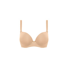 Freya Deco Underwire Moulded Plunge Bra in Nude - Cut Out