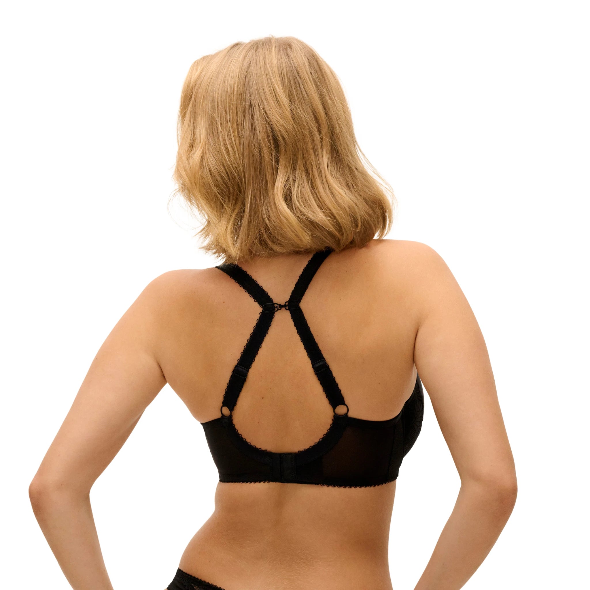 Freya Fascinate Molded Plunge Bra in Black - Racer Back
