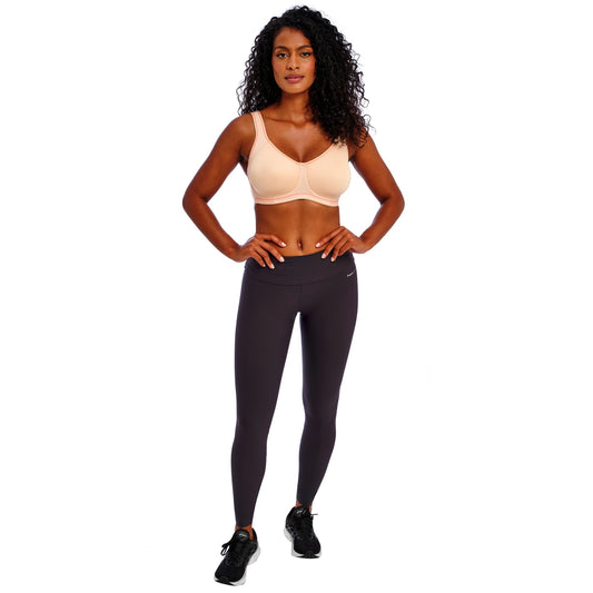 Freya Sonic Moulded Spacer Sports Bra in Nude - Front View