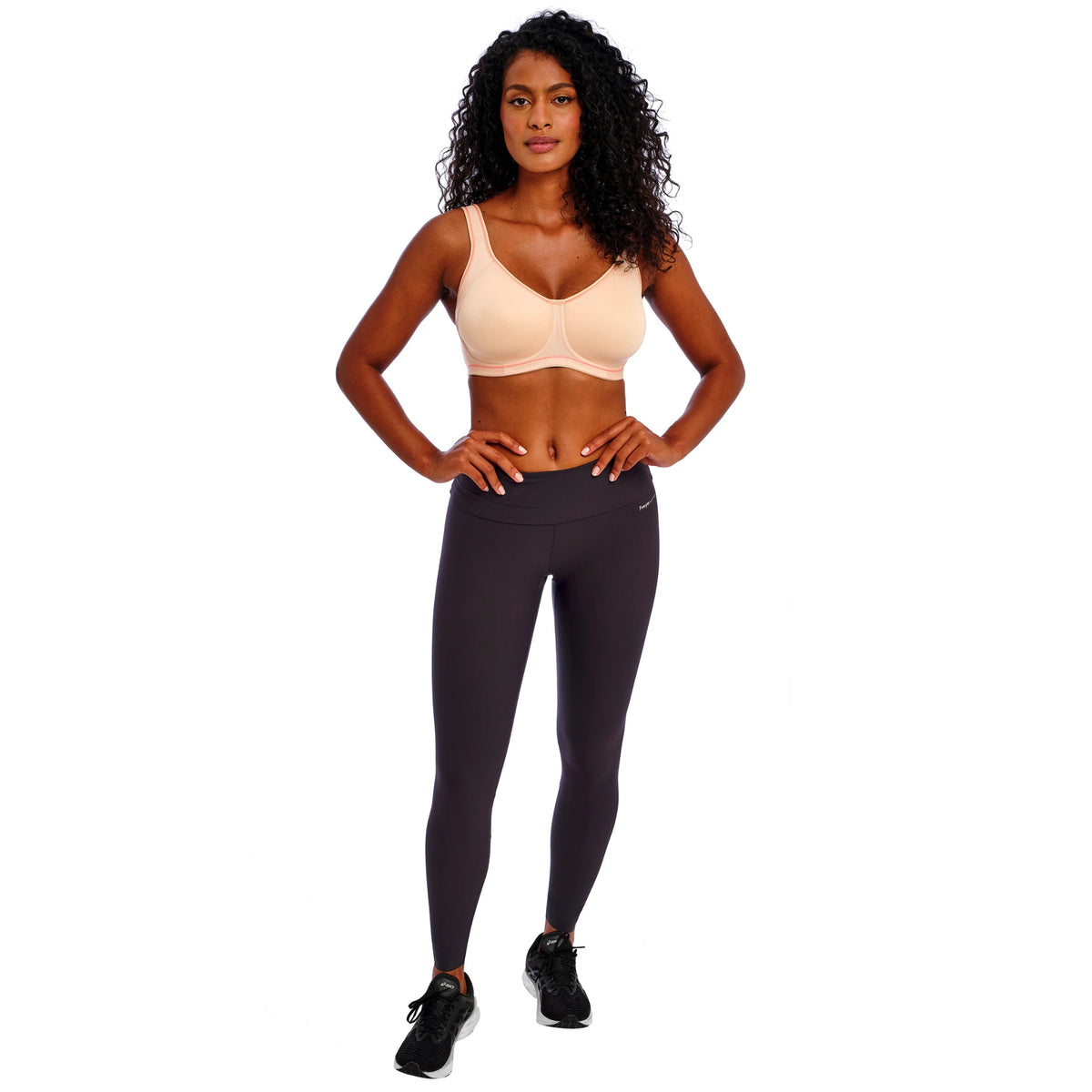 Freya Sonic Moulded Spacer Sports Bra in Nude - Front View