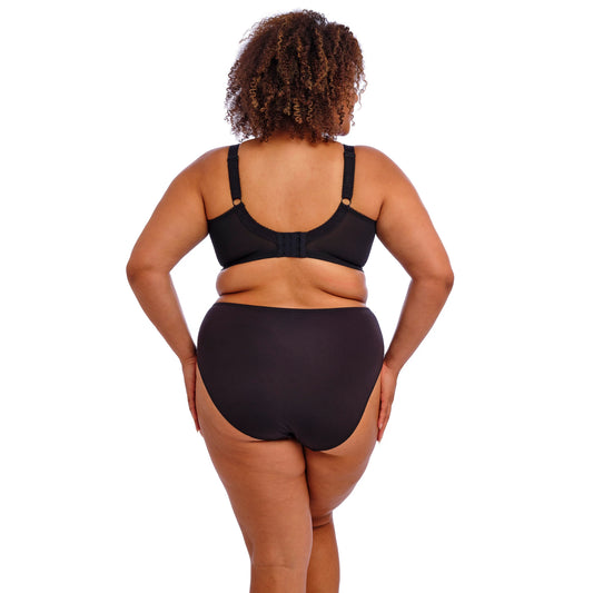 Goddess Keira Banded Bra in Black - Back View