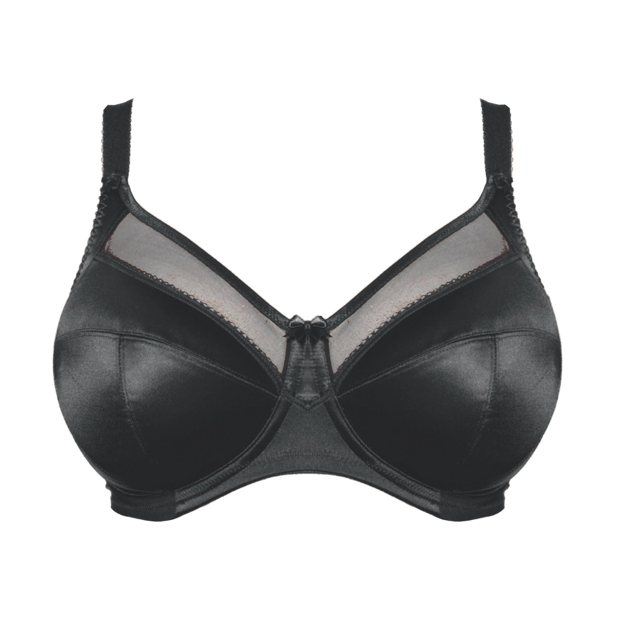 Goddess Keira Banded Bra in Black - Cut Out