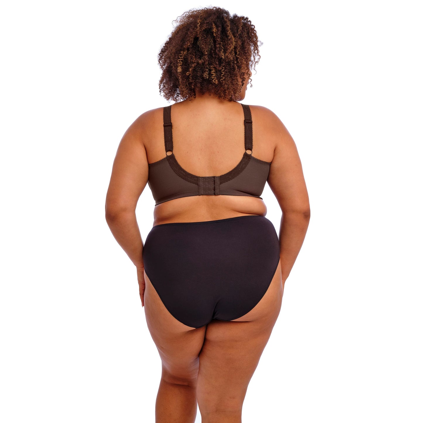 Goddess Keira Banded Bra in Chocolate - Back VIew