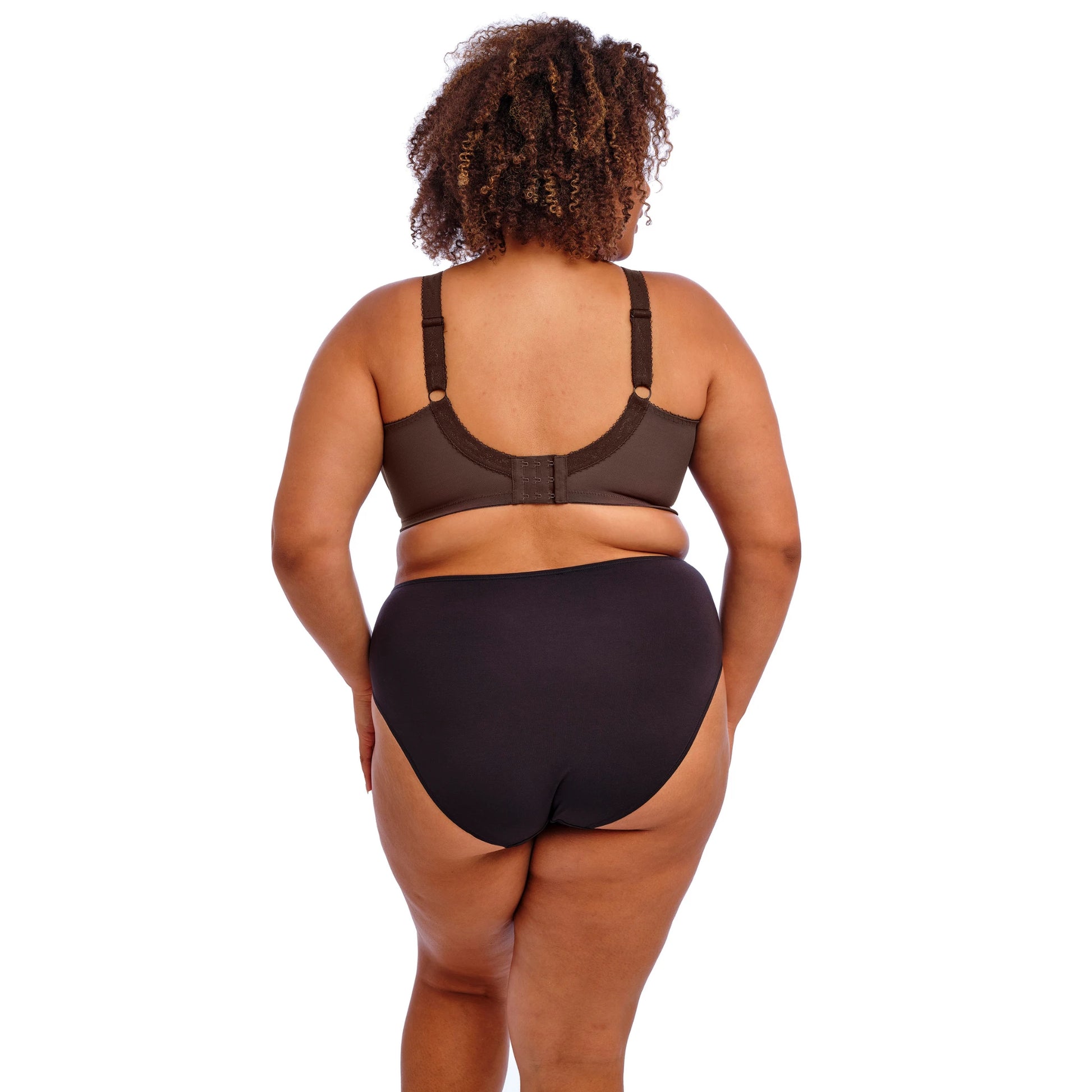 Goddess Keira Banded Bra in Chocolate - Back VIew