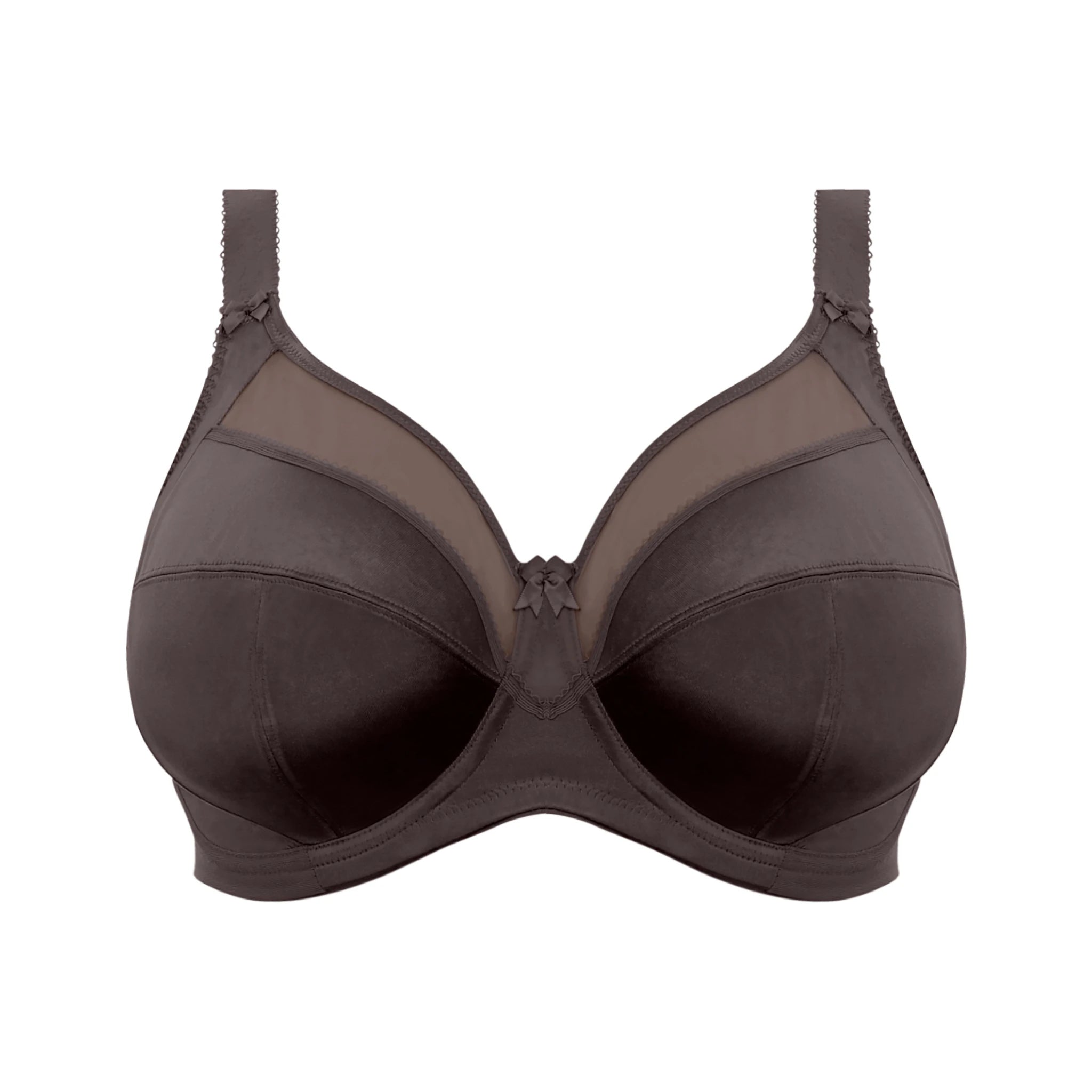 Goddess Keira Banded Bra in Chocolate - Cut Out