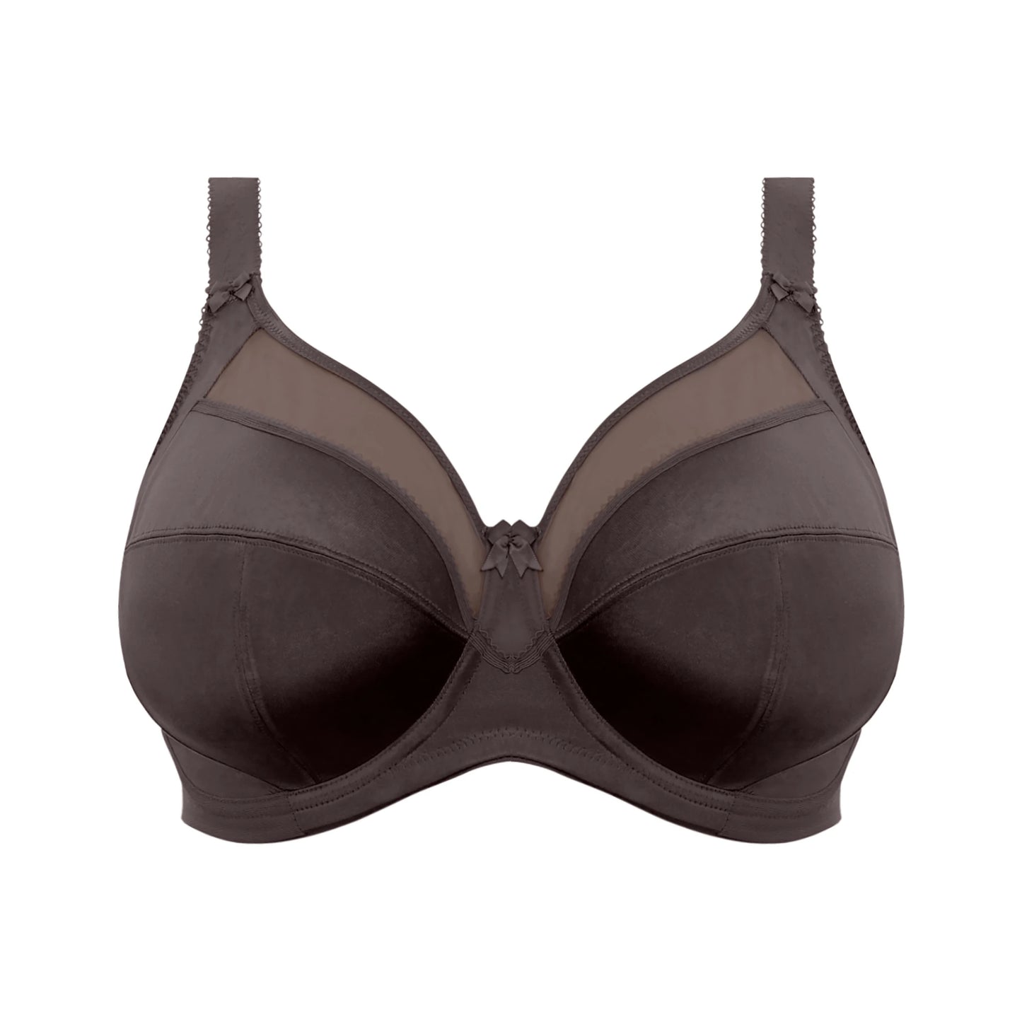 Goddess Keira Banded Bra in Chocolate - Cut Out