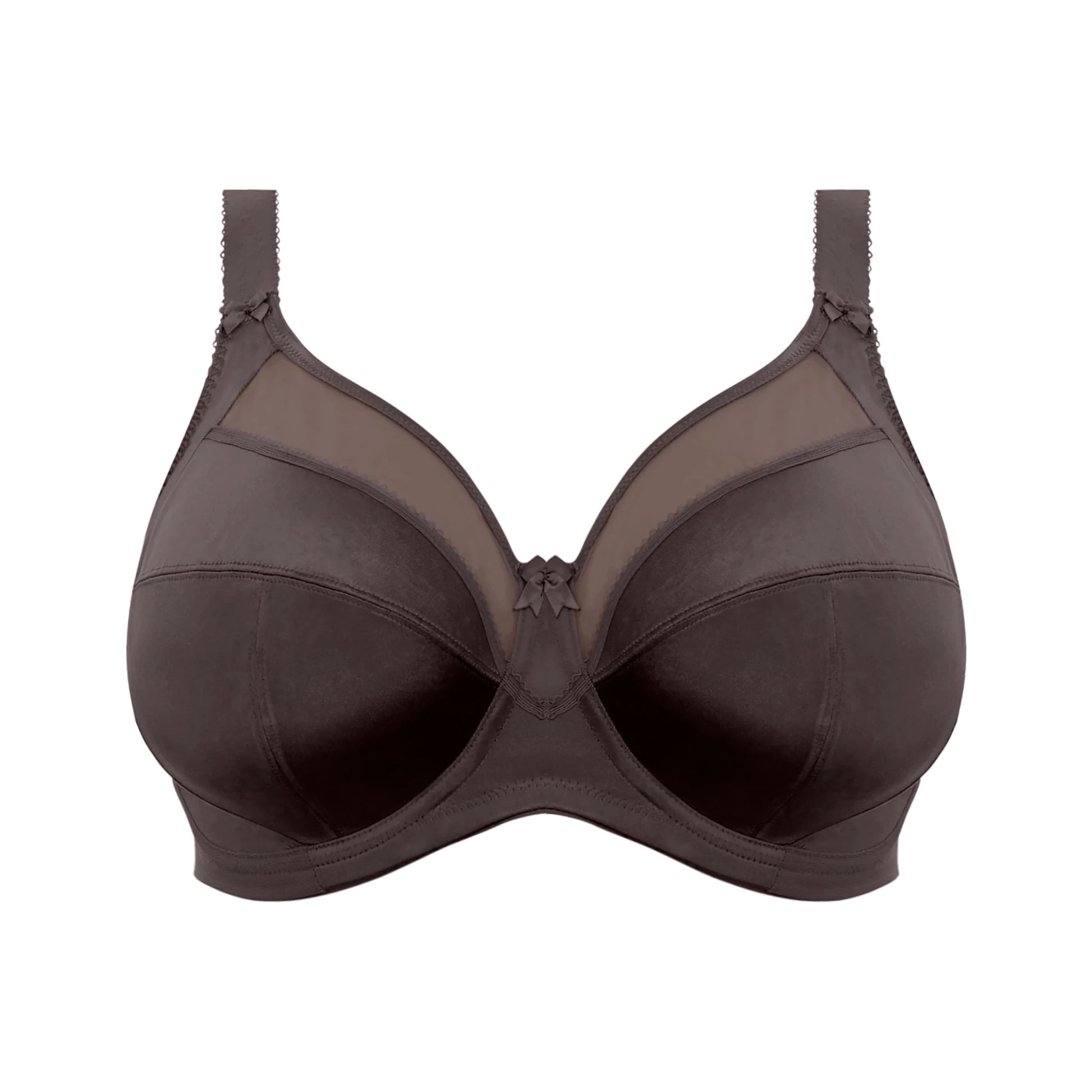 Goddess Keira Banded Bra in Chocolate - Cut Out